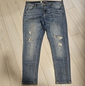 Denim jeans womens size 14 distressed skinny boyfriend premium plus size